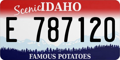 ID license plate E787120
