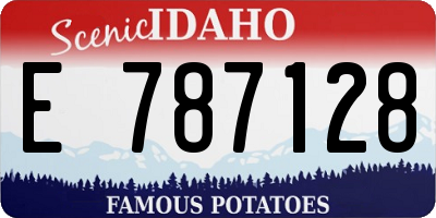 ID license plate E787128