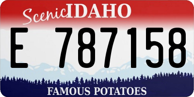 ID license plate E787158