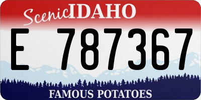 ID license plate E787367