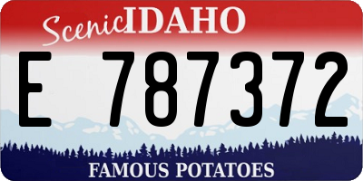 ID license plate E787372