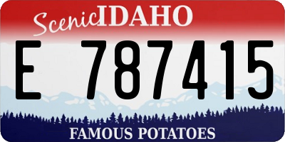 ID license plate E787415