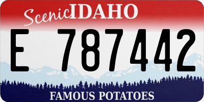 ID license plate E787442