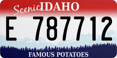ID license plate E787712