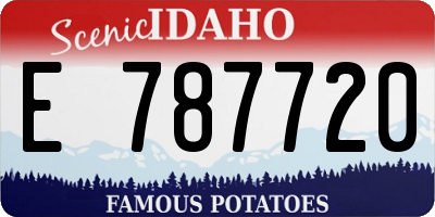 ID license plate E787720