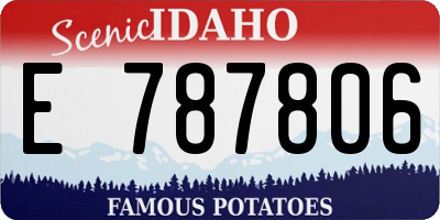 ID license plate E787806