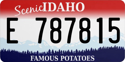 ID license plate E787815