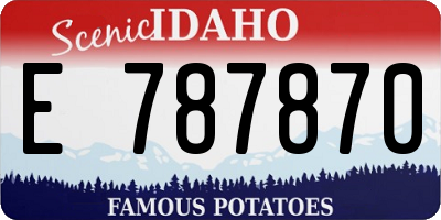 ID license plate E787870