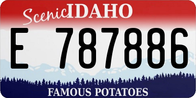 ID license plate E787886