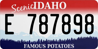 ID license plate E787898