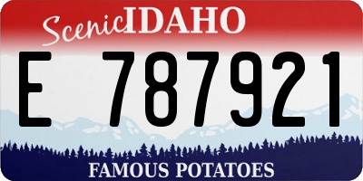 ID license plate E787921