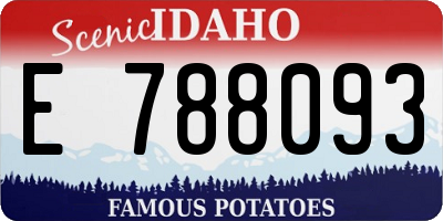 ID license plate E788093