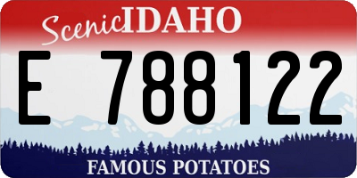 ID license plate E788122