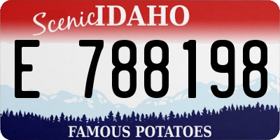 ID license plate E788198