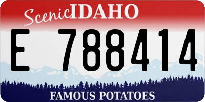ID license plate E788414