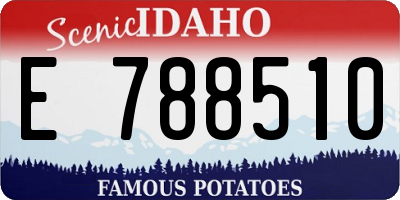 ID license plate E788510
