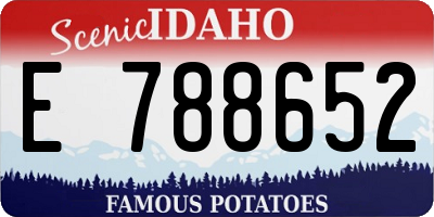 ID license plate E788652