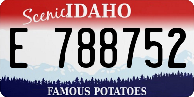 ID license plate E788752