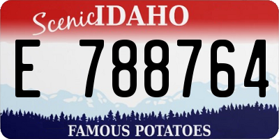 ID license plate E788764