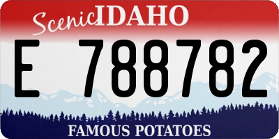 ID license plate E788782