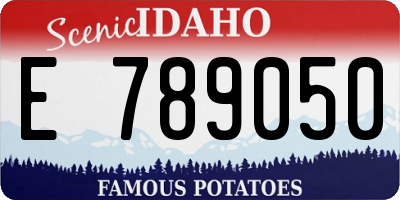 ID license plate E789050