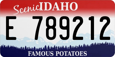 ID license plate E789212