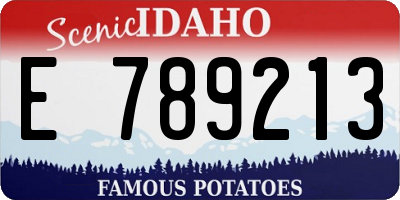 ID license plate E789213