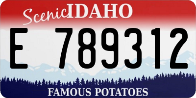 ID license plate E789312