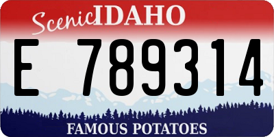 ID license plate E789314