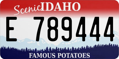 ID license plate E789444
