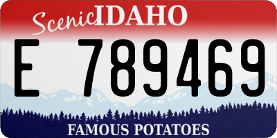 ID license plate E789469