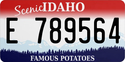 ID license plate E789564