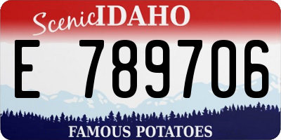 ID license plate E789706