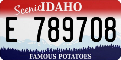 ID license plate E789708