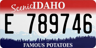 ID license plate E789746