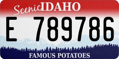 ID license plate E789786