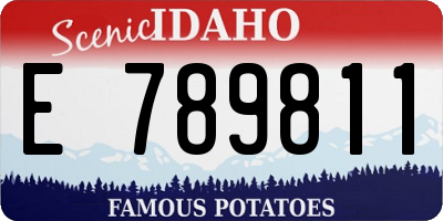 ID license plate E789811