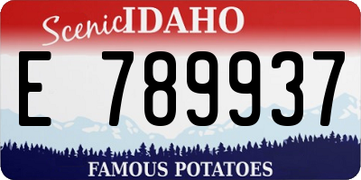 ID license plate E789937