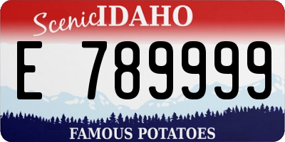 ID license plate E789999