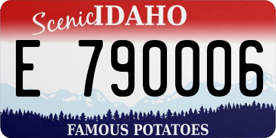 ID license plate E790006