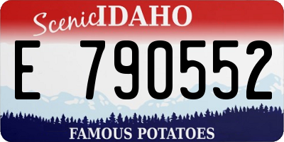 ID license plate E790552