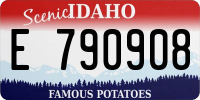 ID license plate E790908