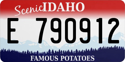 ID license plate E790912