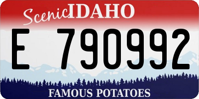 ID license plate E790992