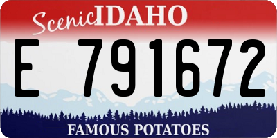 ID license plate E791672
