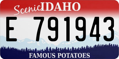 ID license plate E791943
