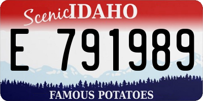ID license plate E791989