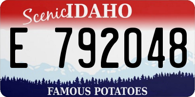 ID license plate E792048