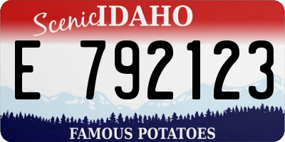 ID license plate E792123