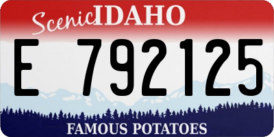 ID license plate E792125